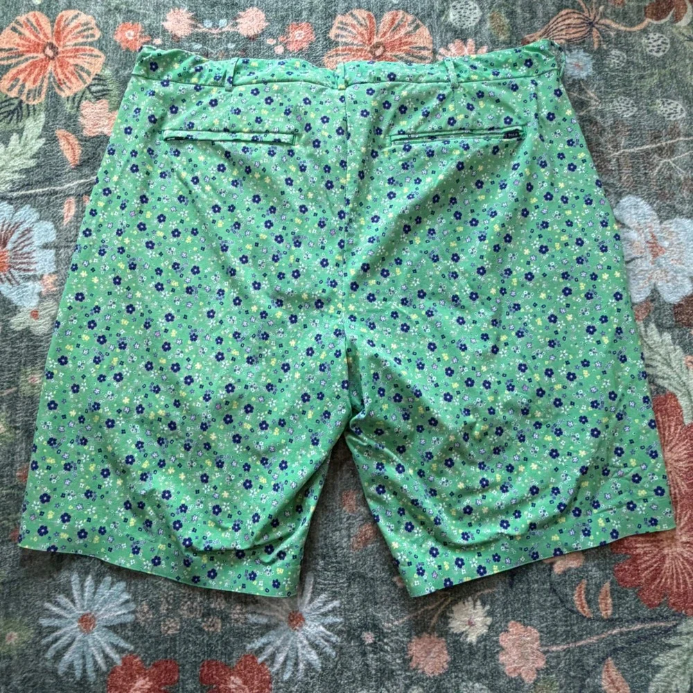 Polo Golf Ralph Lauren Mens 36 Floral Performance Shorts Green Swim Golf Stretch